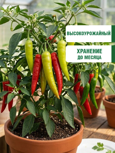 Перец острый Яркая Заря семена 
