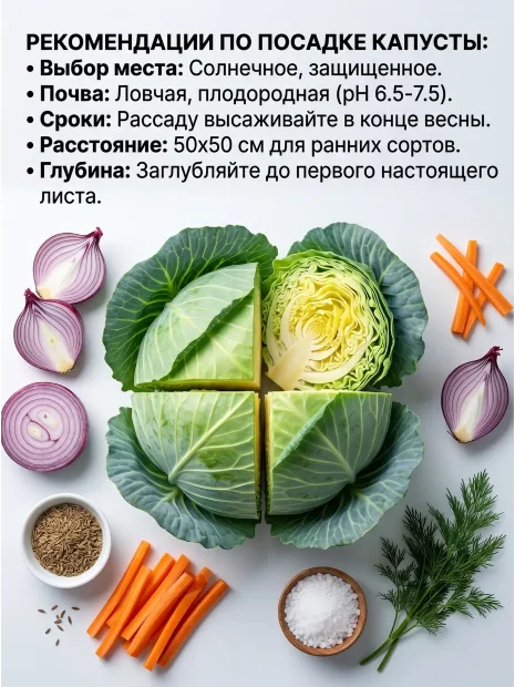 Капуста Июньская (белокочанная) семена 
